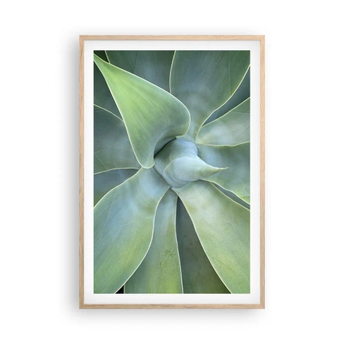 Poster in cornice rovere chiaro - La nascita del verde - 61x91 cm