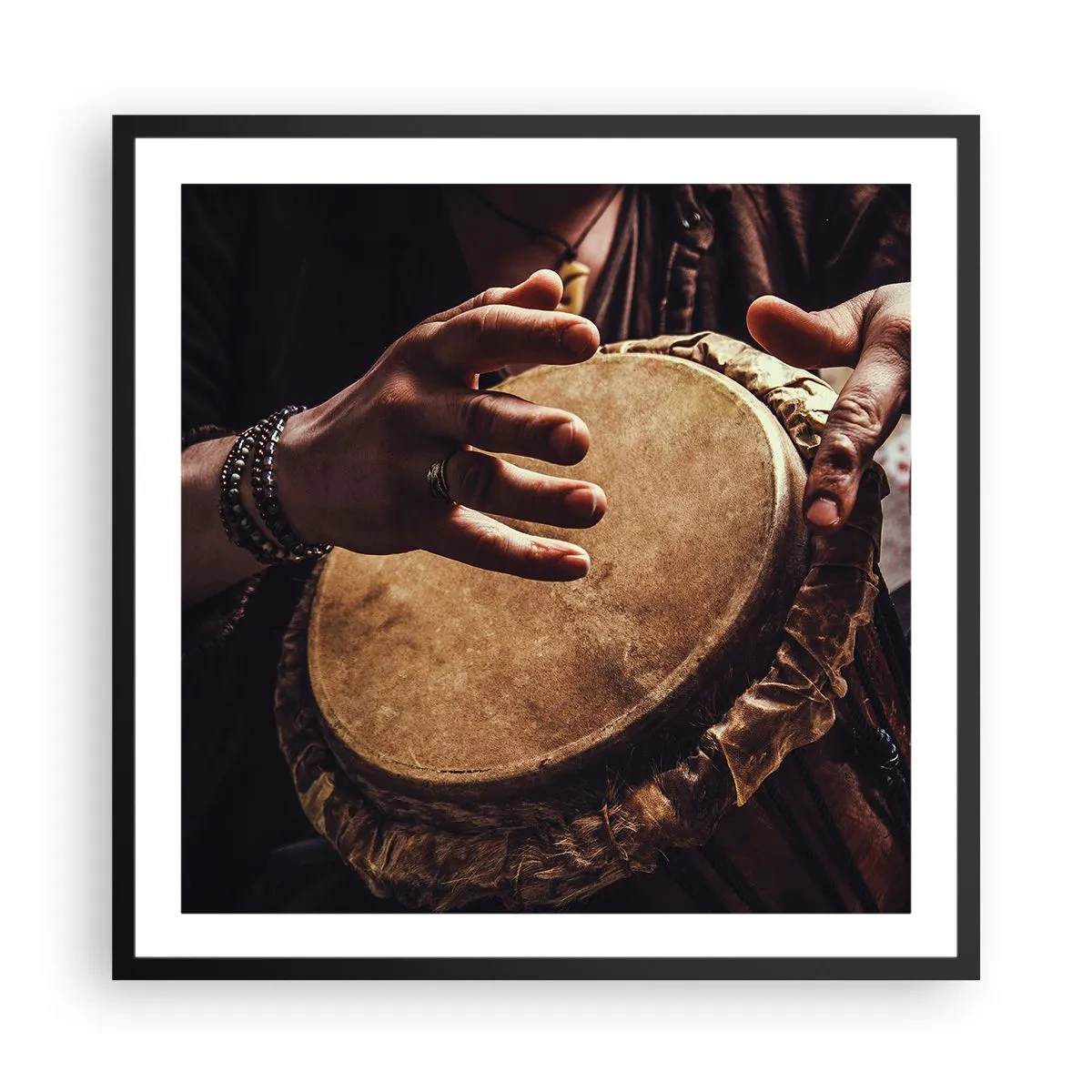 Poster in cornice nera - Al ritmo del cuore - 60x60 cm