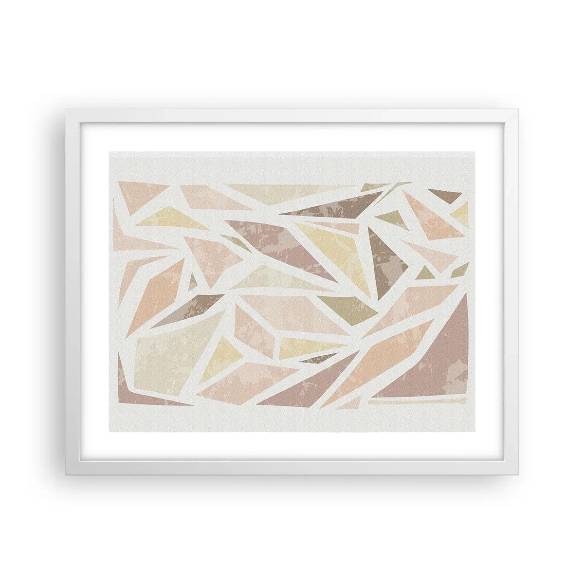 Poster in cornice bianca - Composizione da vetrata - 50x40 cm