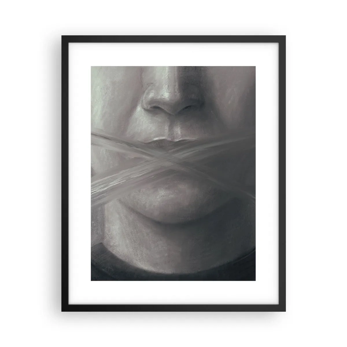 Poster in cornice nera - Neanche una parola - 40x50 cm