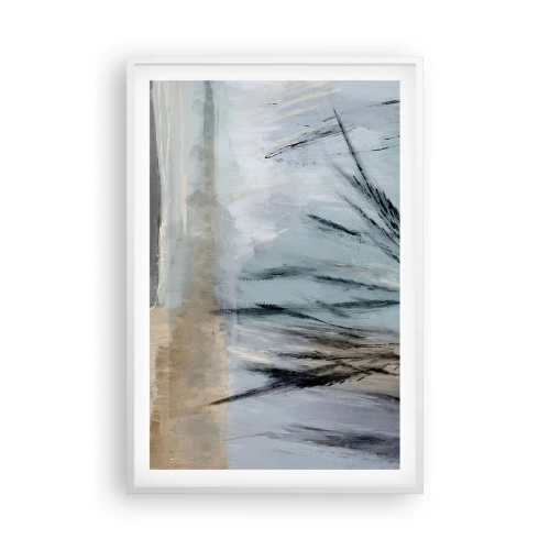 Poster in cornice bianca - Campi d'inverno - 61x91 cm