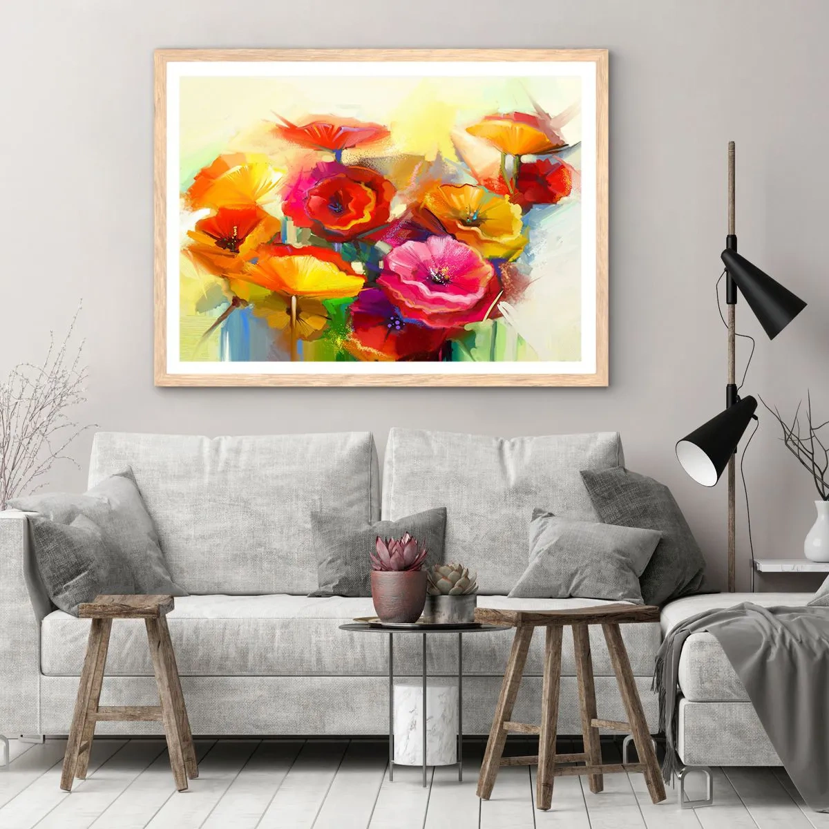 Poster in cornice rovere chiaro - Non solo rossi - 70x50 cm