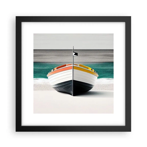 Poster in cornice nera - Al suo posto - 30x30 cm
