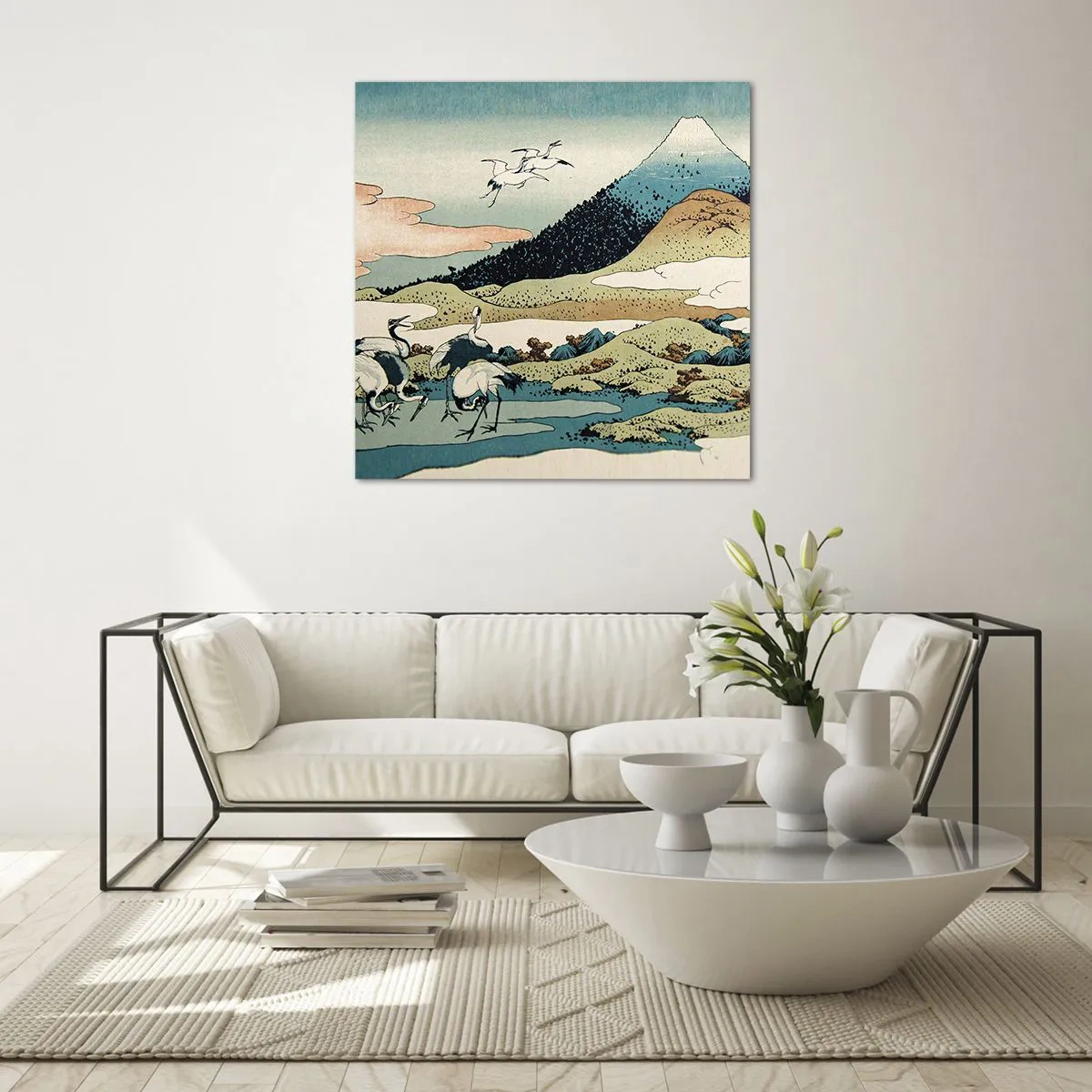 Quadro su vetro - Nello spirito giapponese - 60x60 cm