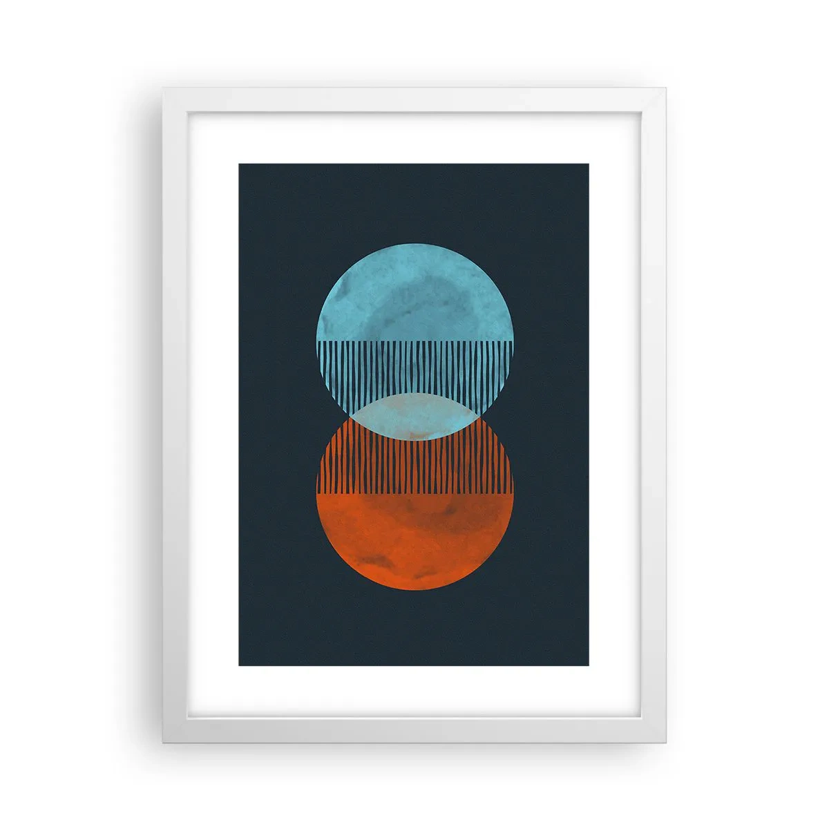 Poster in cornice bianca - Fantasia astronomica - 30x40 cm