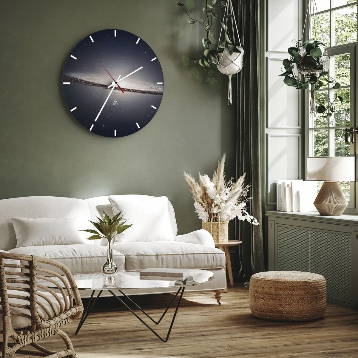 Orologio da parete - Orologio in Vetro - Tanto tempo fa in una lontana galassia... - 40x40 cm
