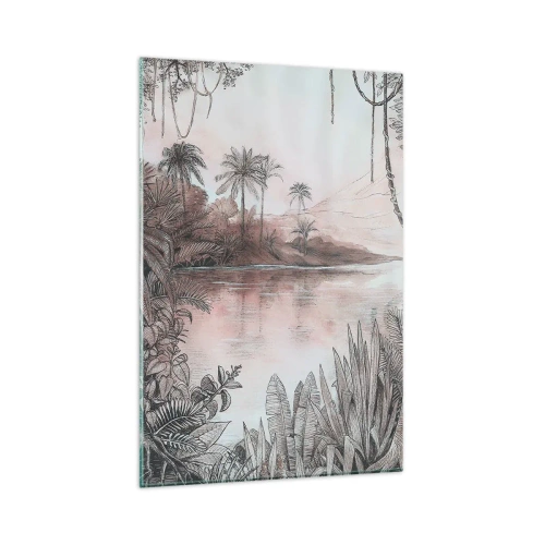 Quadro su vetro - Diario di un esploratore del 19esimo secolo - 80x120 cm