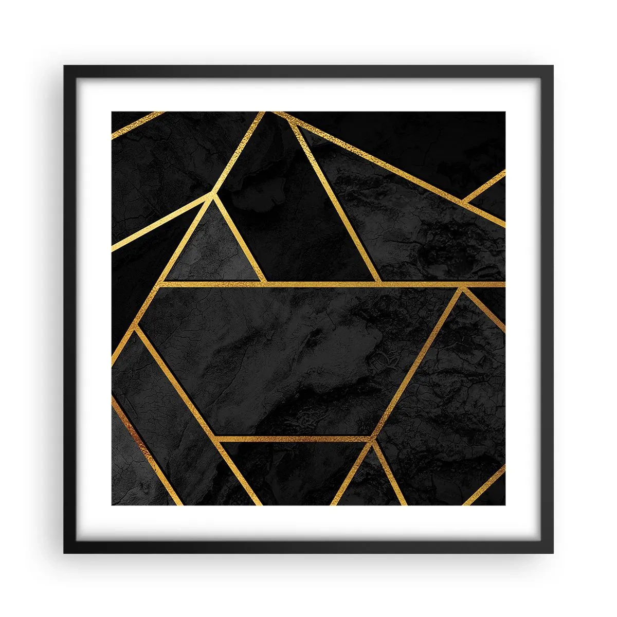 Poster in cornice nera - Oscurità e luce - 50x50 cm