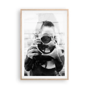 Poster in cornice rovere chiaro - Il creatore e il materiale - 61x91 cm