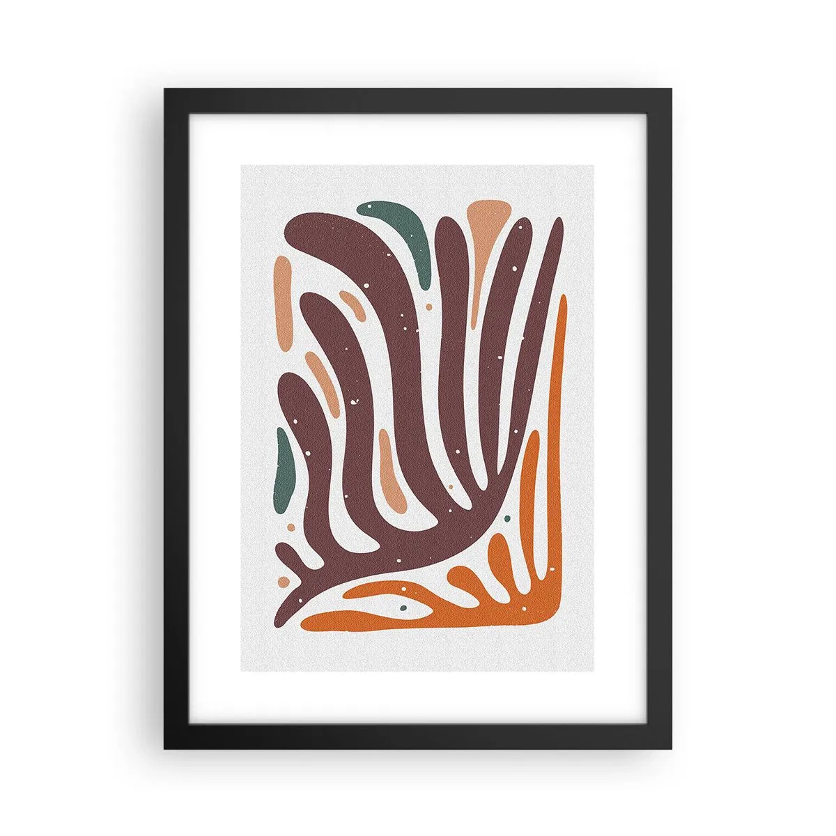 Poster in cornice nera - Composizione organica raggiante - 30x40 cm