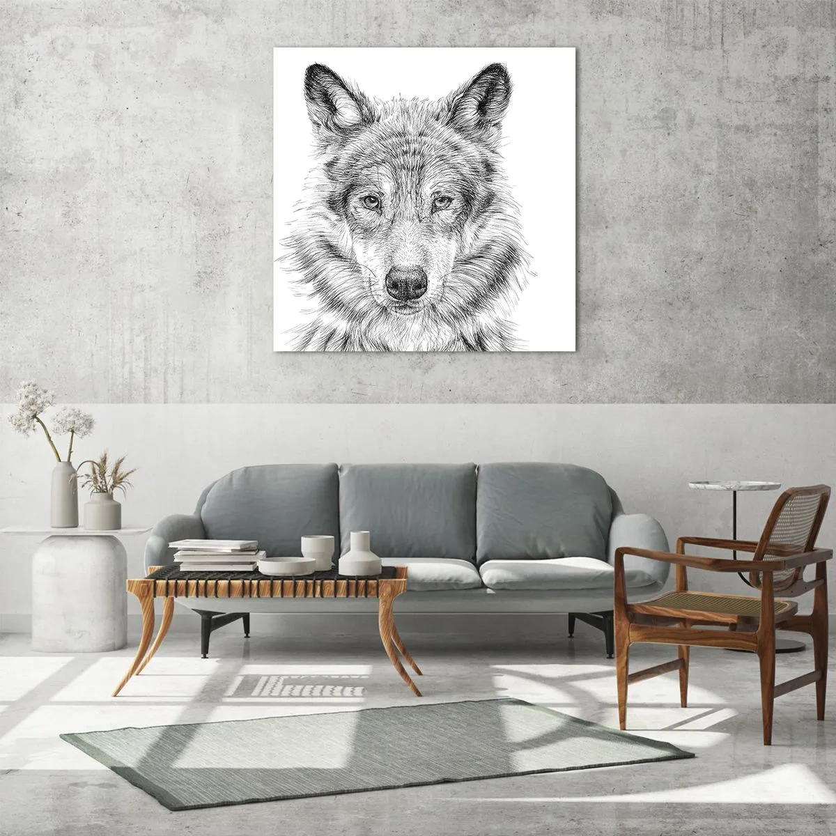 Quadro su vetro - Condottiero nato - 70x70 cm