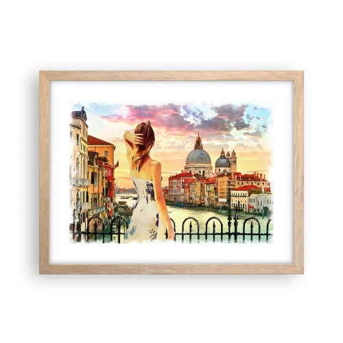 Poster in cornice rovere chiaro - Se un'avventura allora solo a... - 40x30 cm