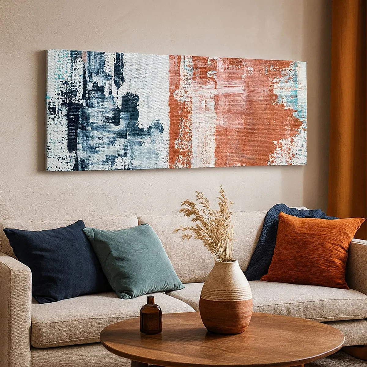 Quadro su tela - Stampe su Tela - Astratto in due metà - 100x40 cm