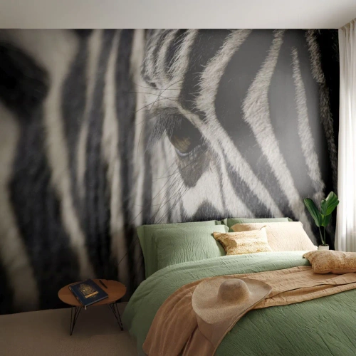 Fotomurali Premium Sand - Ritratto a strisce - Animali, Costolette, Africa - 300x210 cm