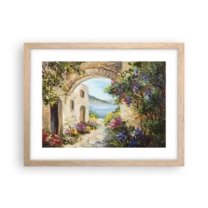 Poster in cornice rovere chiaro - La bellezza della provincia costiera - 40x30 cm
