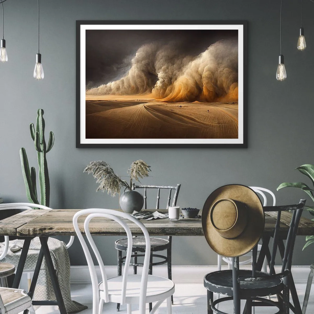 Poster in cornice nera - L'ira del deserto - 91x61 cm