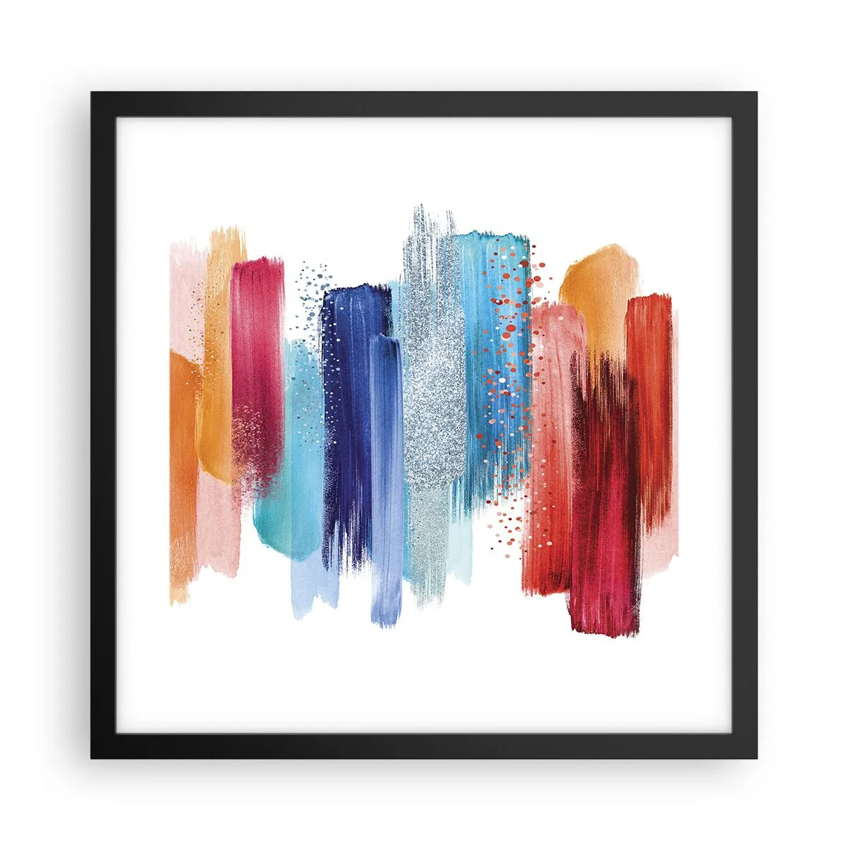 Poster in cornice nera - In alto e in basso - 40x40 cm