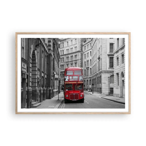 Poster in cornice rovere chiaro - Il quotidiano non deve essere grigio - 100x70 cm