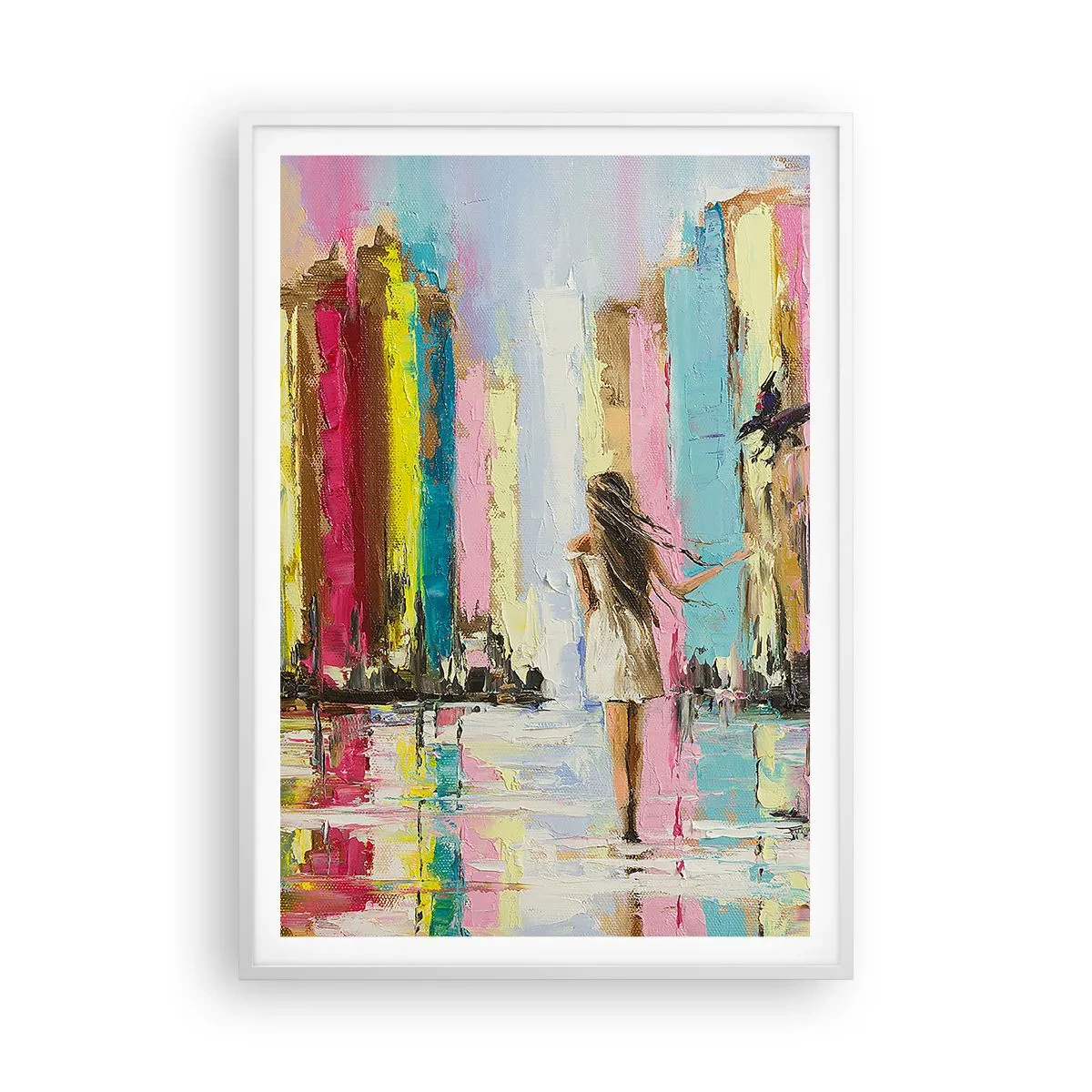 Poster in cornice bianca - Seguimi - 70x100 cm