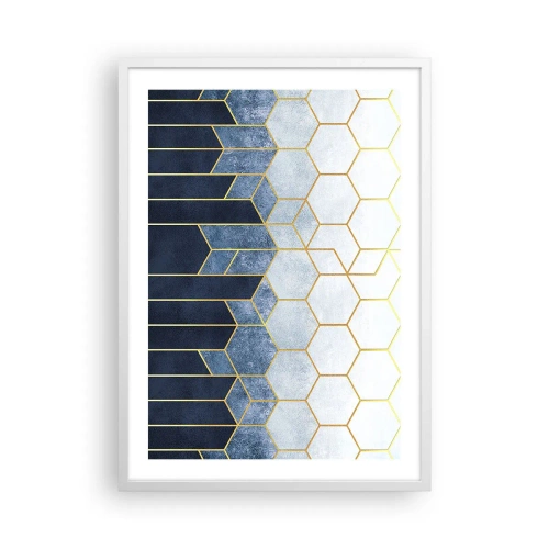 Poster in cornice bianca - Composizione a ritmo sincopato - 50x70 cm