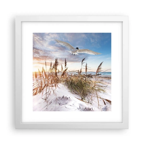 Poster in cornice bianca - Vento dal mare - 30x30 cm