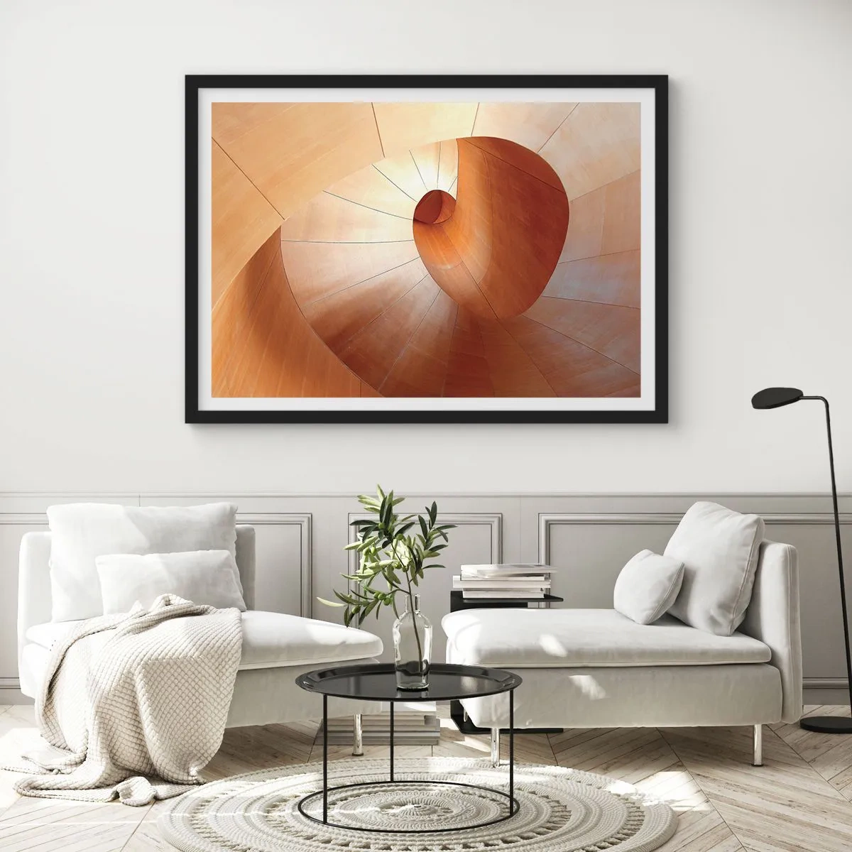 Poster in cornice nera - Serpentina architettonica - 40x30 cm