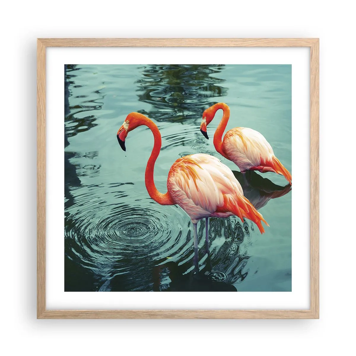 Poster in cornice rovere chiaro - Adesso siamo di moda - 50x50 cm