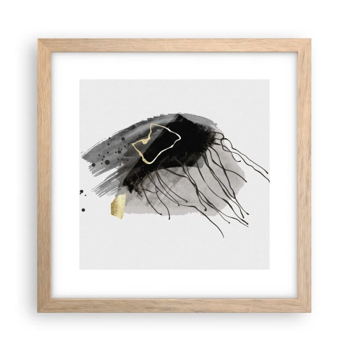 Poster in cornice rovere chiaro - In nero e in oro - 30x30 cm