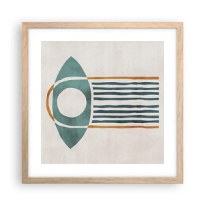 Poster in cornice rovere chiaro - Segni e rituali - 40x40 cm