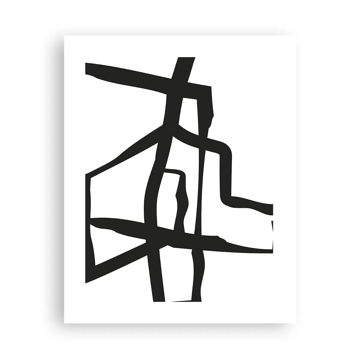 Poster - Struttura bianca e nera - 40x50 cm