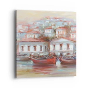 Quadro su tela - Stampe su Tela - Cittadina felice - 40x40 cm