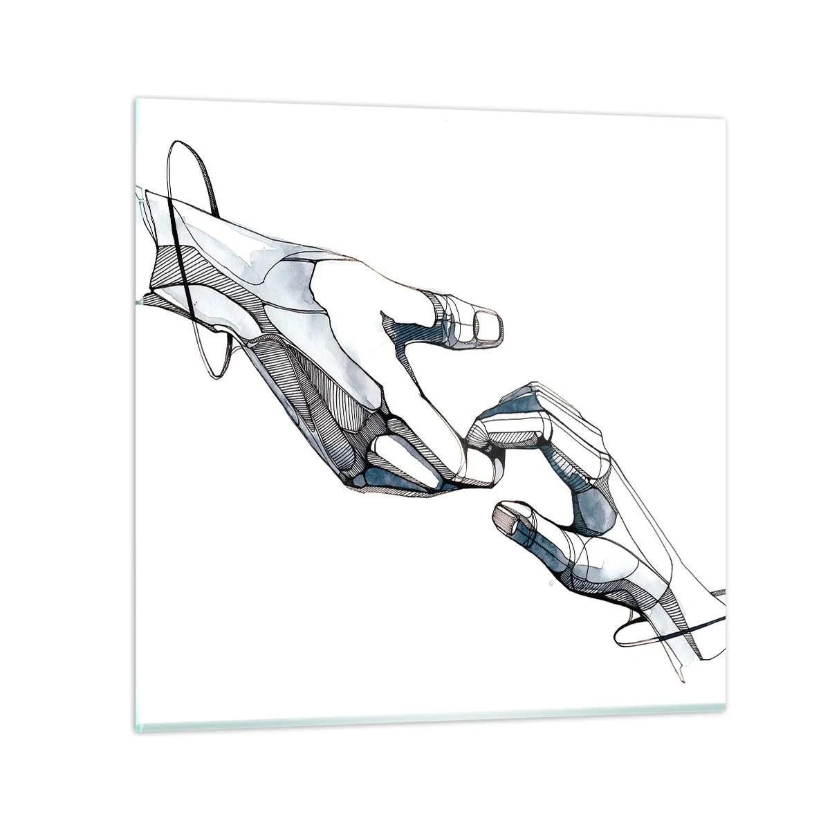 Quadro su vetro - Buon gesto - 70x70 cm