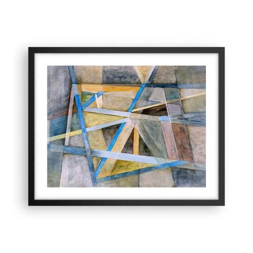 Poster in cornice nera - Dritto o obliquo? - 50x40 cm