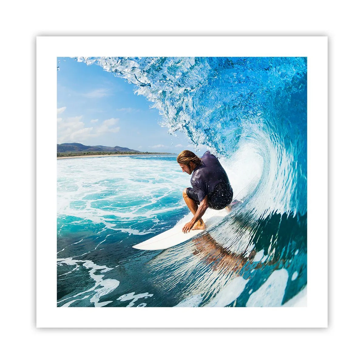 Poster - Ballando con le onde - 50x50 cm