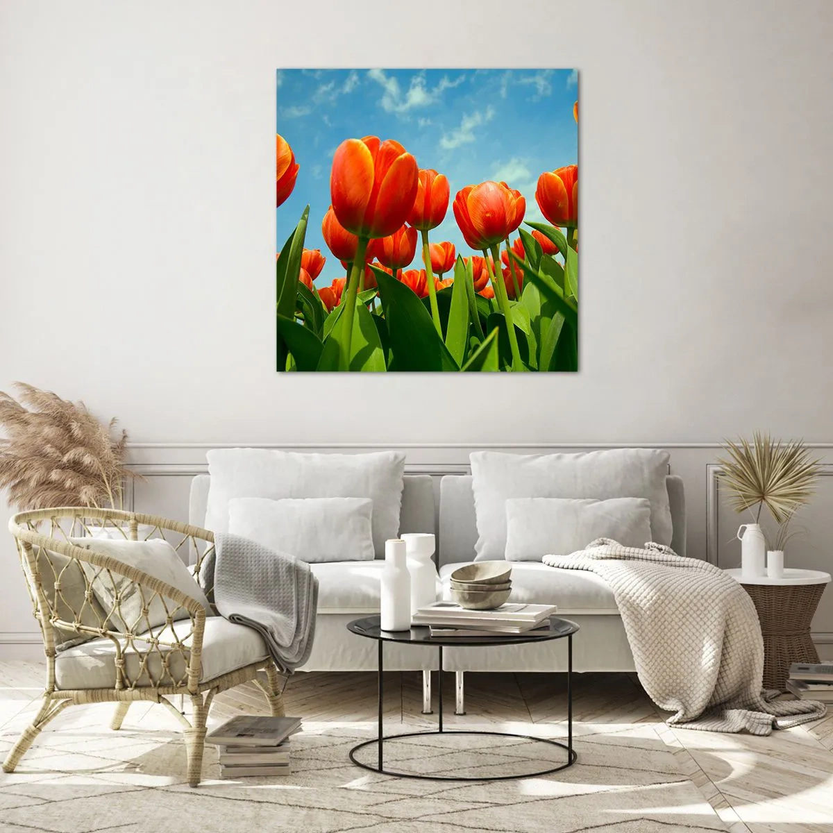Quadro su vetro - A loro non serve nulla oltre al cielo azzurro - 70x70 cm