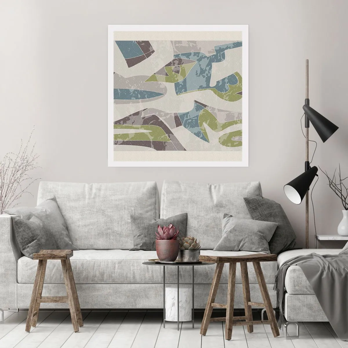 Poster - Composizione oltre il vetro - 60x60 cm