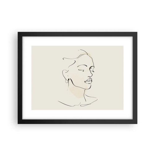 Poster in cornice nera - Linea sicura - 40x30 cm