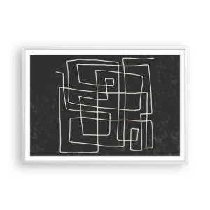 Poster in cornice bianca - Non è così semplice - 100x70 cm