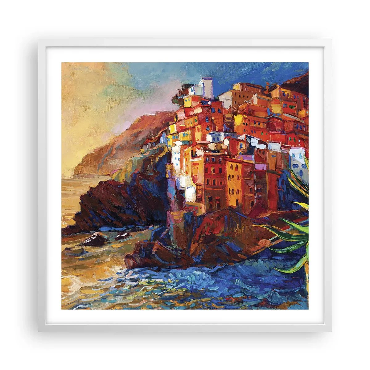 Poster in cornice bianca - Atmosfera italiana - 60x60 cm