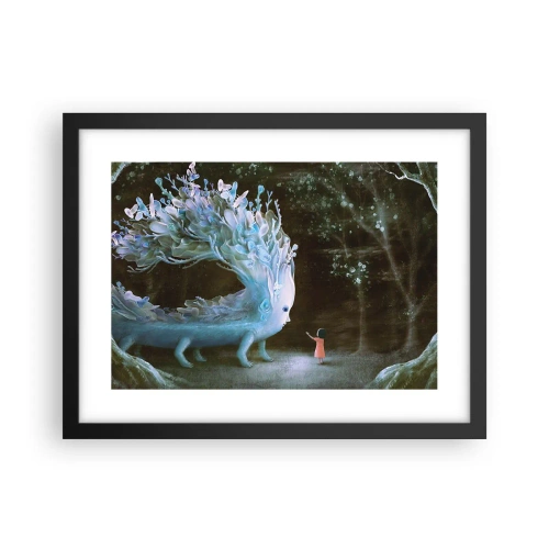 Poster in cornice nera - Incontro fantastico - 40x30 cm