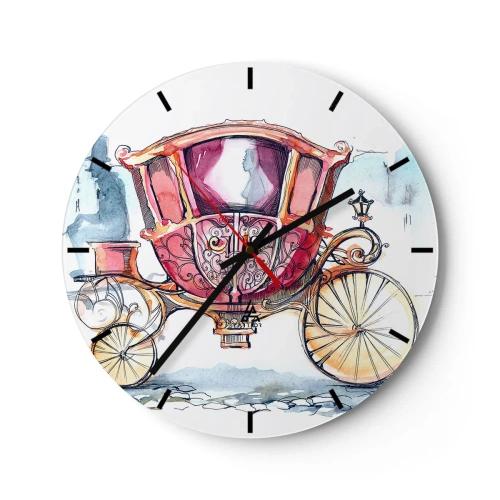 Orologio da parete - Orologio in Vetro - Al matrimonio o al ballo? - 40x40 cm
