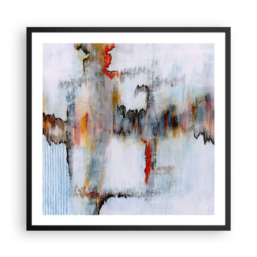 Poster in cornice nera - Scritto sull'acqua - 60x60 cm