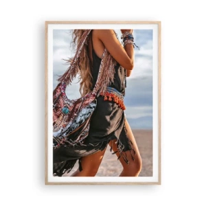 Poster in cornice rovere chiaro - La donna dello sciamano - 70x100 cm