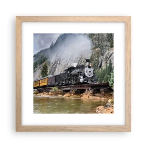 Poster in cornice rovere chiaro - Dove andiamo? - 30x30 cm