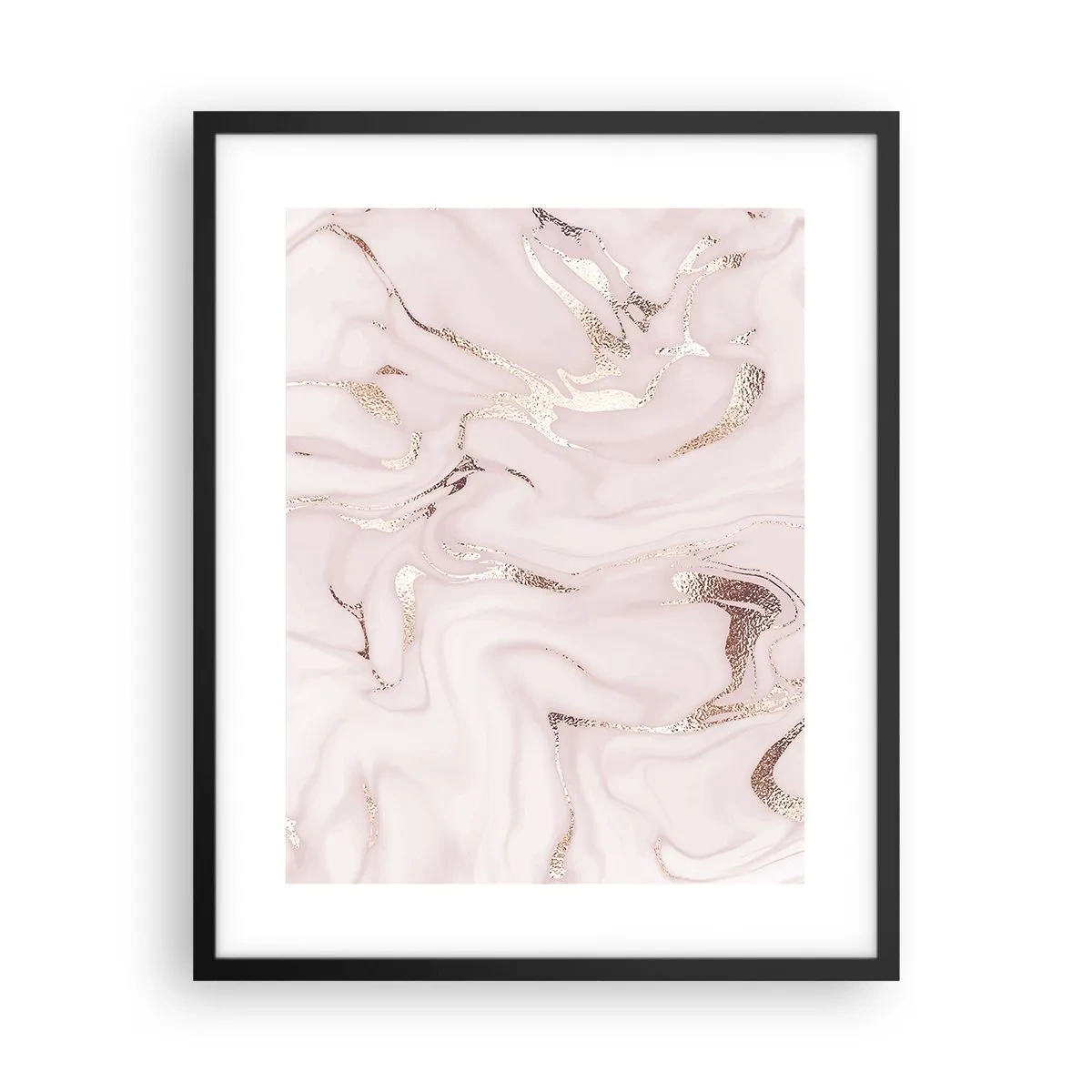Poster in cornice nera - Nella follia rosa - 40x50 cm