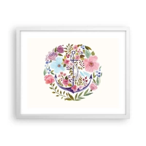Poster in cornice bianca - Il bel sogno del marinaio - 50x40 cm