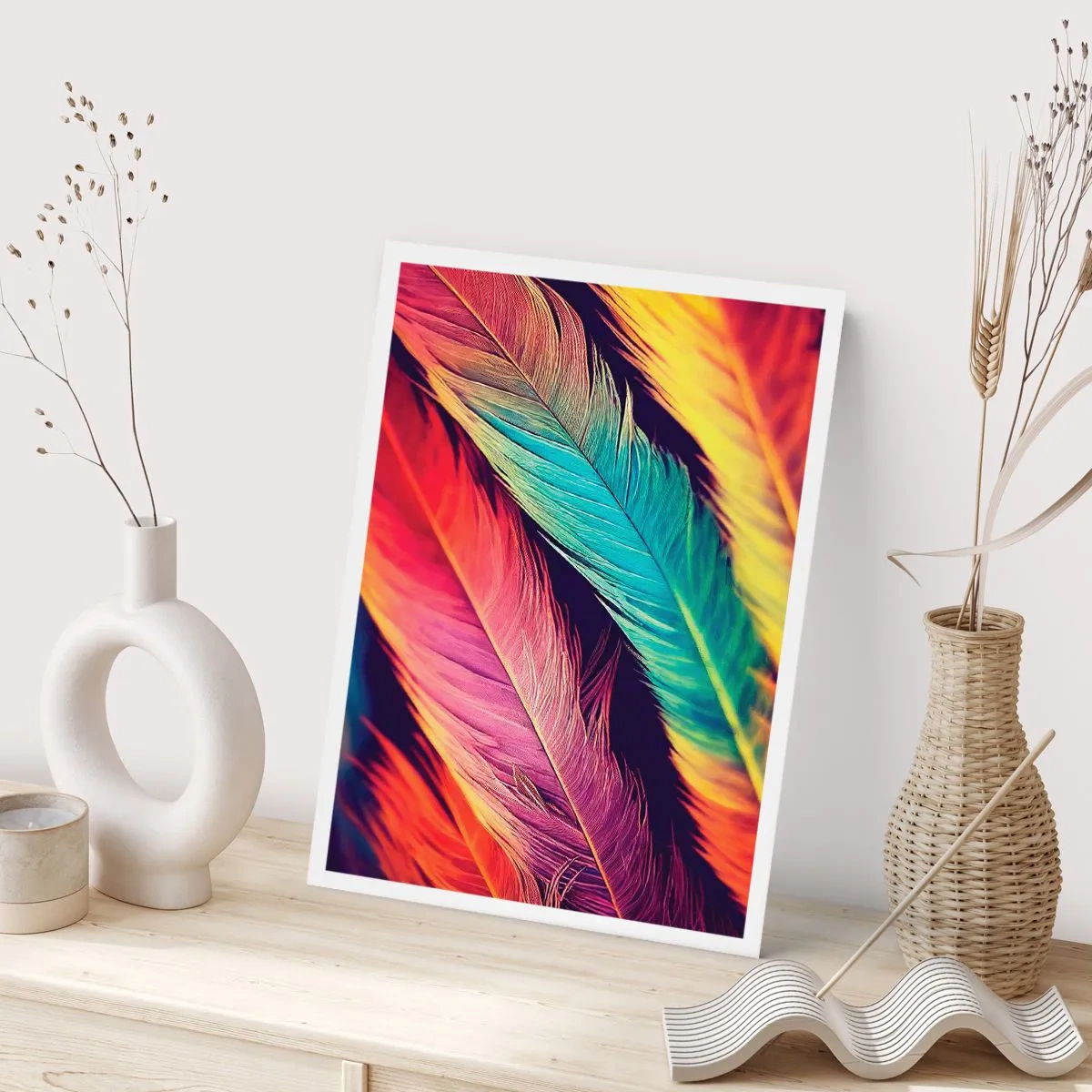 Poster - Arcobaleno piumato - 61x91 cm