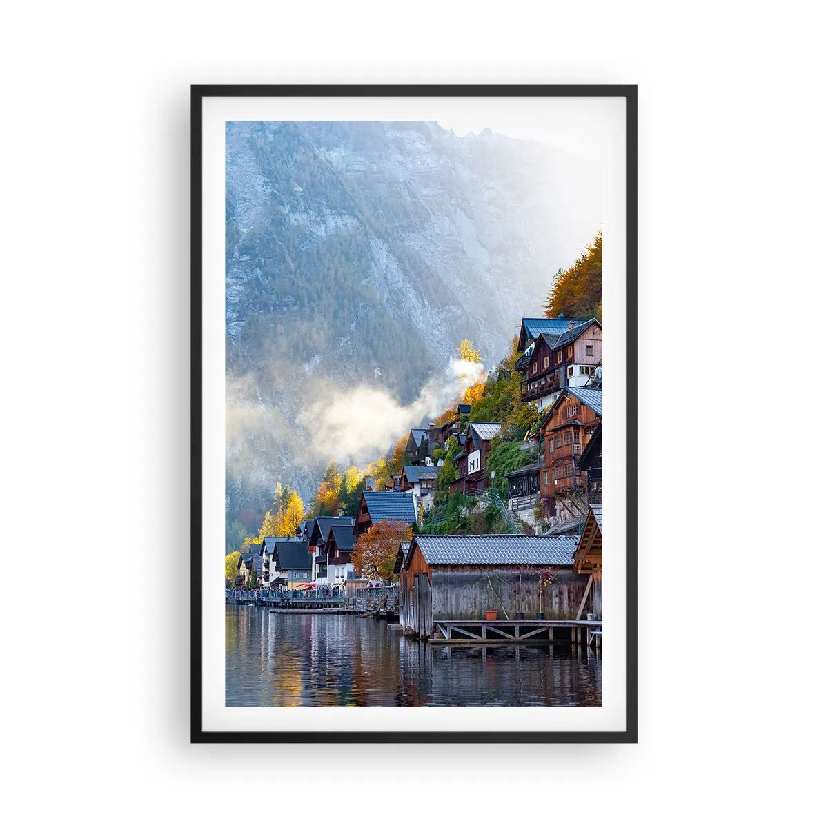 Poster in cornice nera - Atmosfera alpina - 61x91 cm
