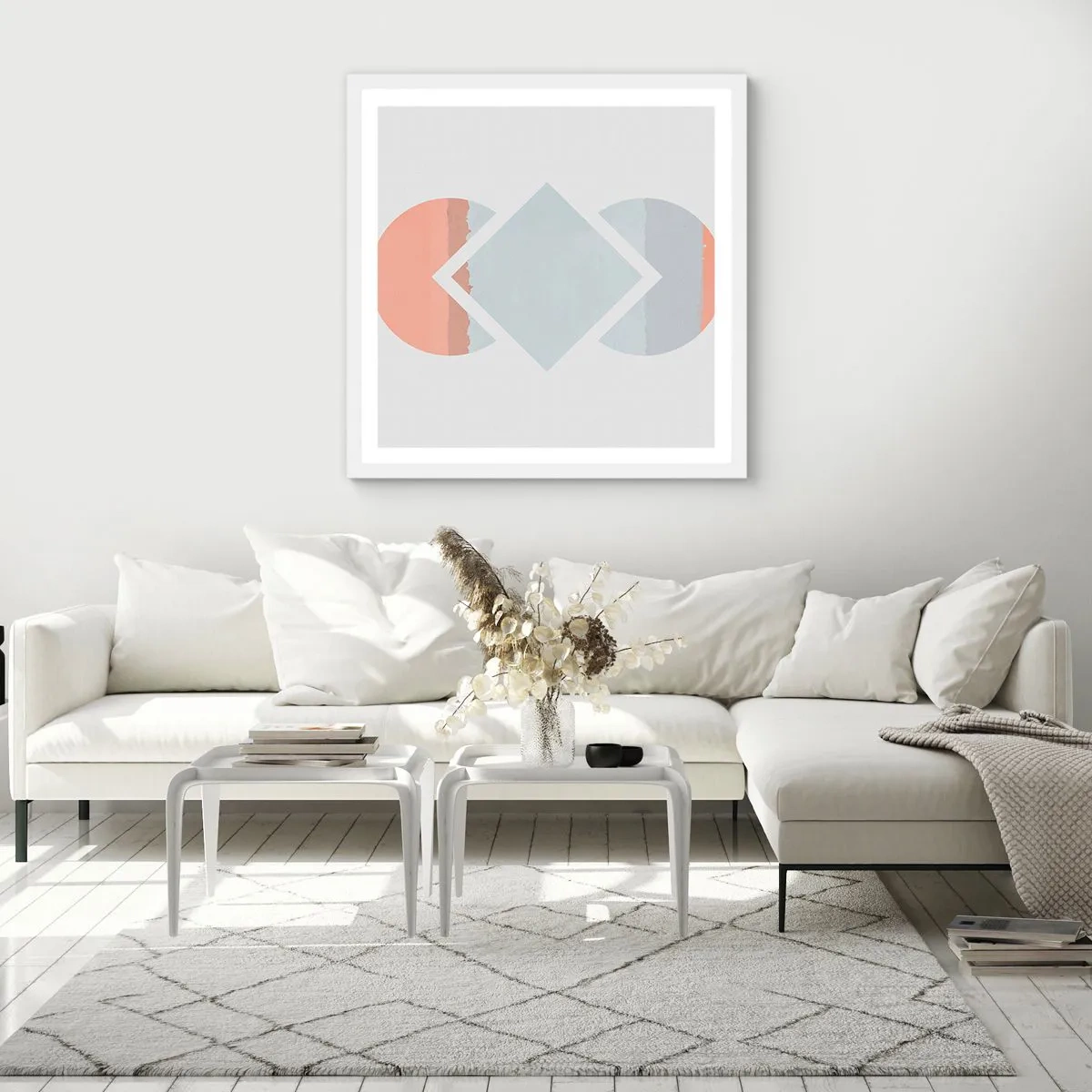 Poster in cornice bianca - La situazione è chiara - 40x40 cm