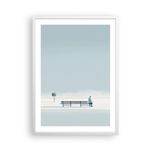 Poster in cornice bianca - Si, aspetto. - 50x70 cm